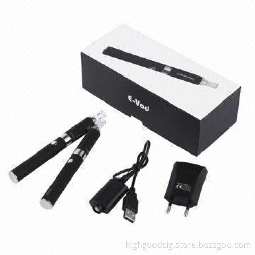 2014 Most Popular E-cigarette Evod Starter Kit/Blister Pack, 2.4mL Capacity, Easy-to-refill